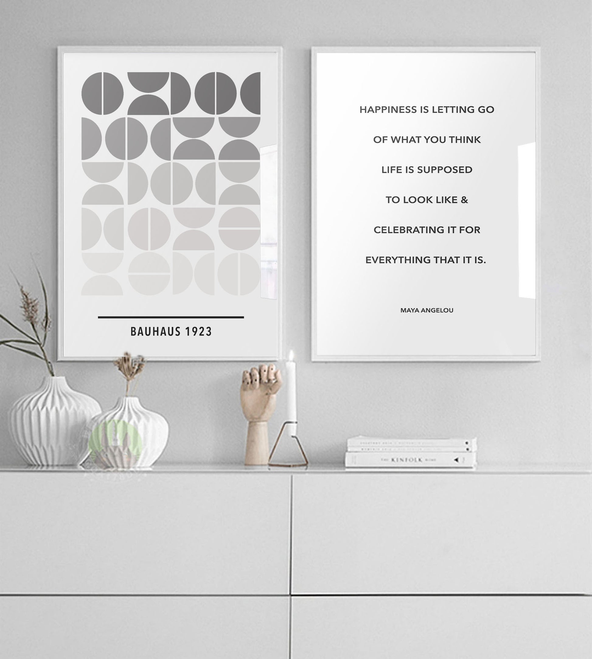 Grey Bauhaus Art Print - Jasmine and Jade Interiors