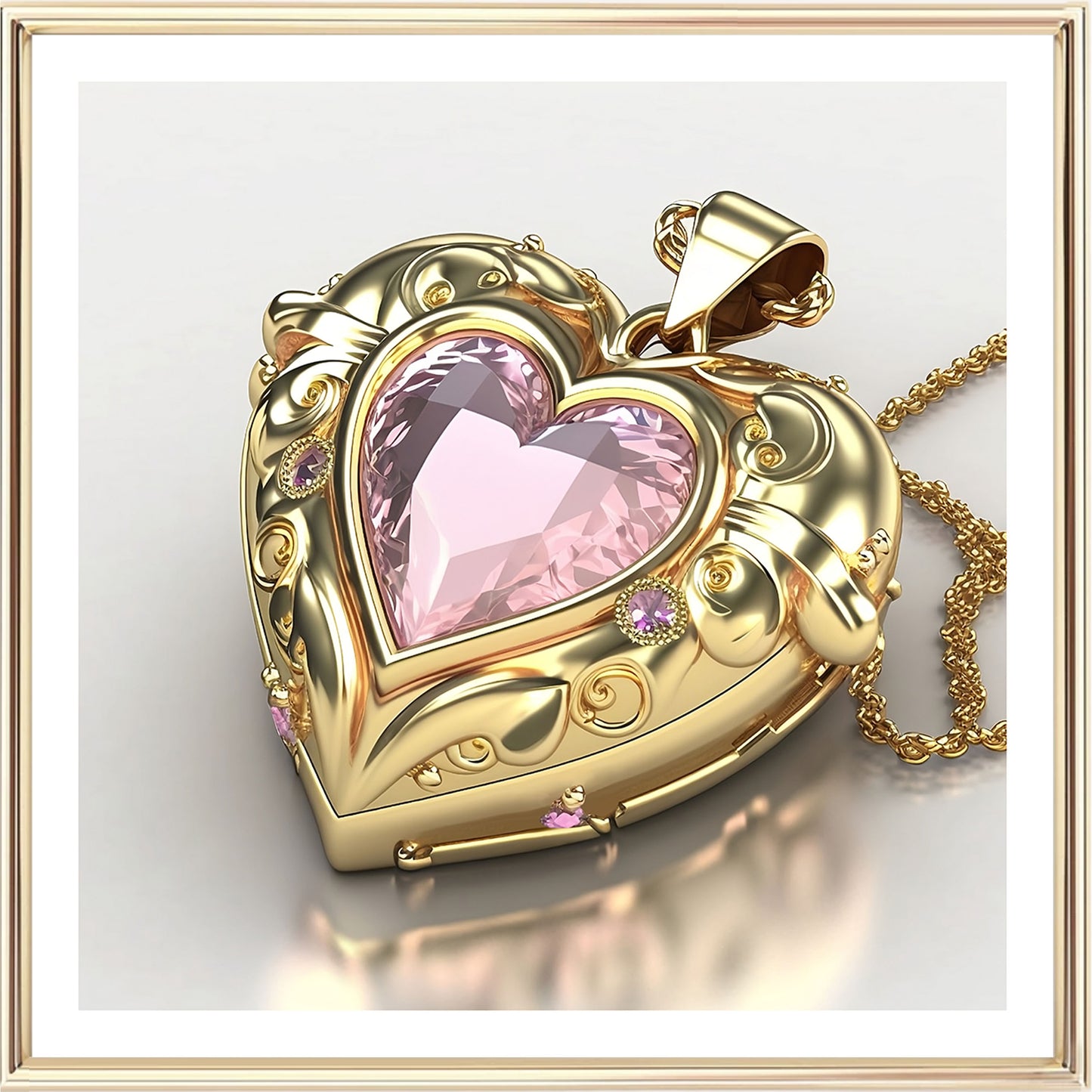 Crystal Heart Pendant Art Print