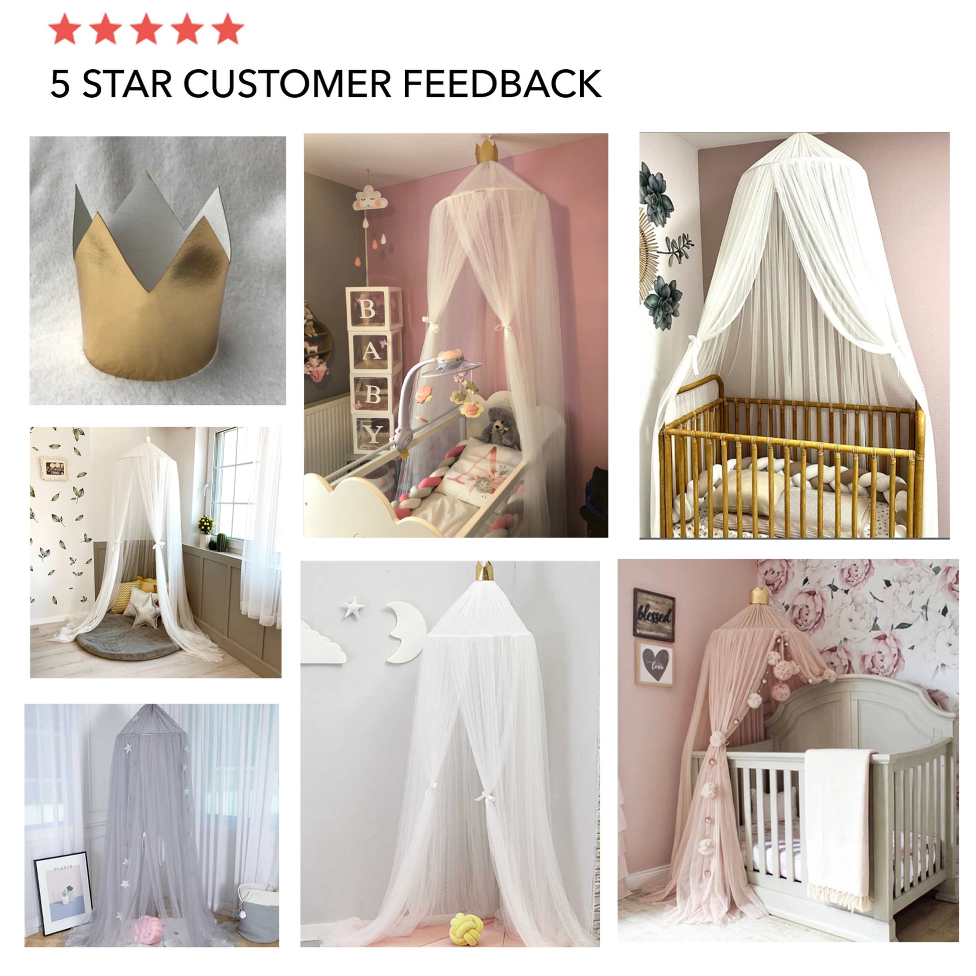 The Princess Bed Canopy - 6 Colours - Jasmine and Jade Interiors