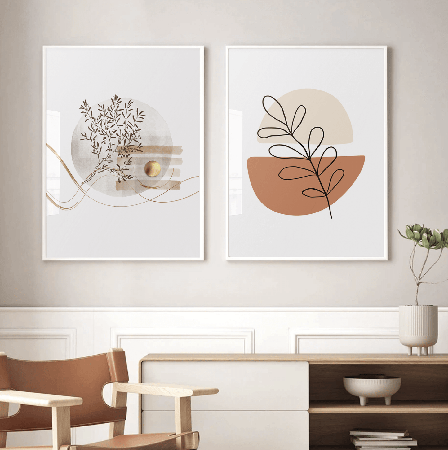 Boho Leaf Art Print