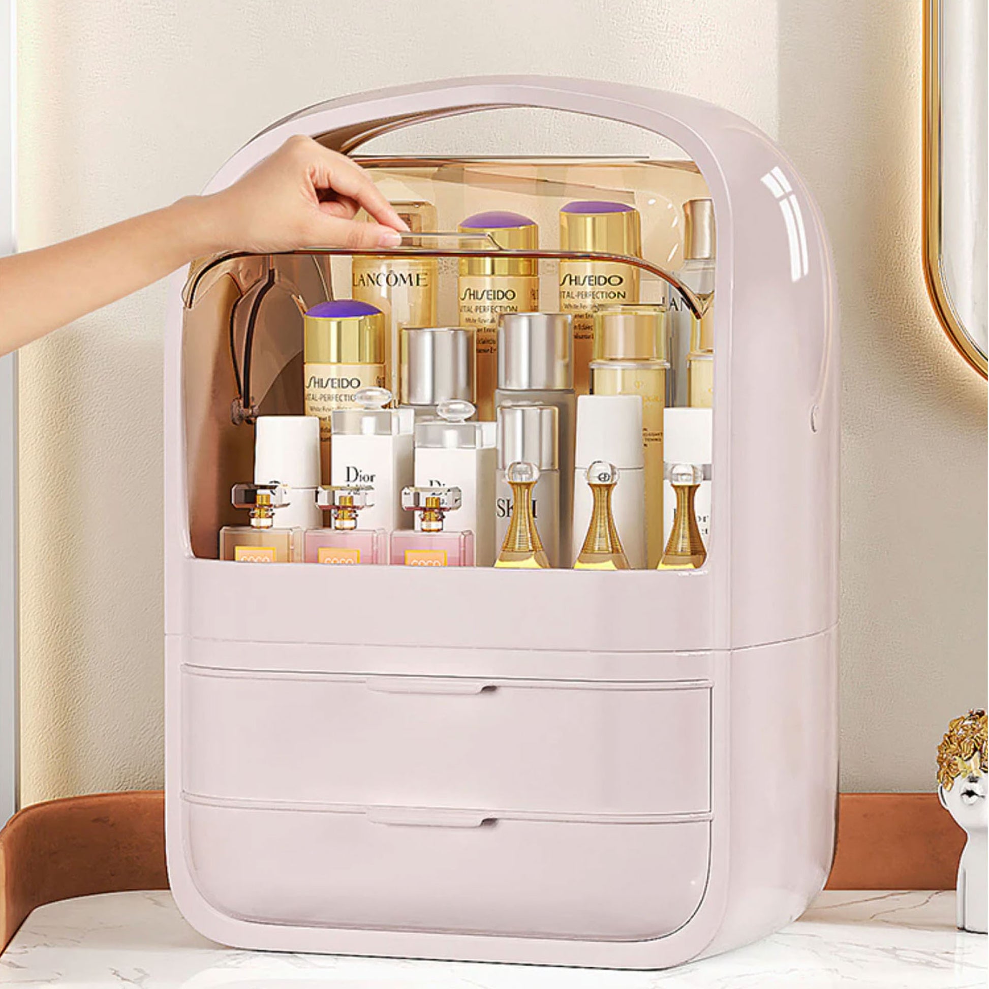 Lola  Portable Makeup/ Perfume Beauty Organiser - 2 Colours - Jasmine and Jade Interiors