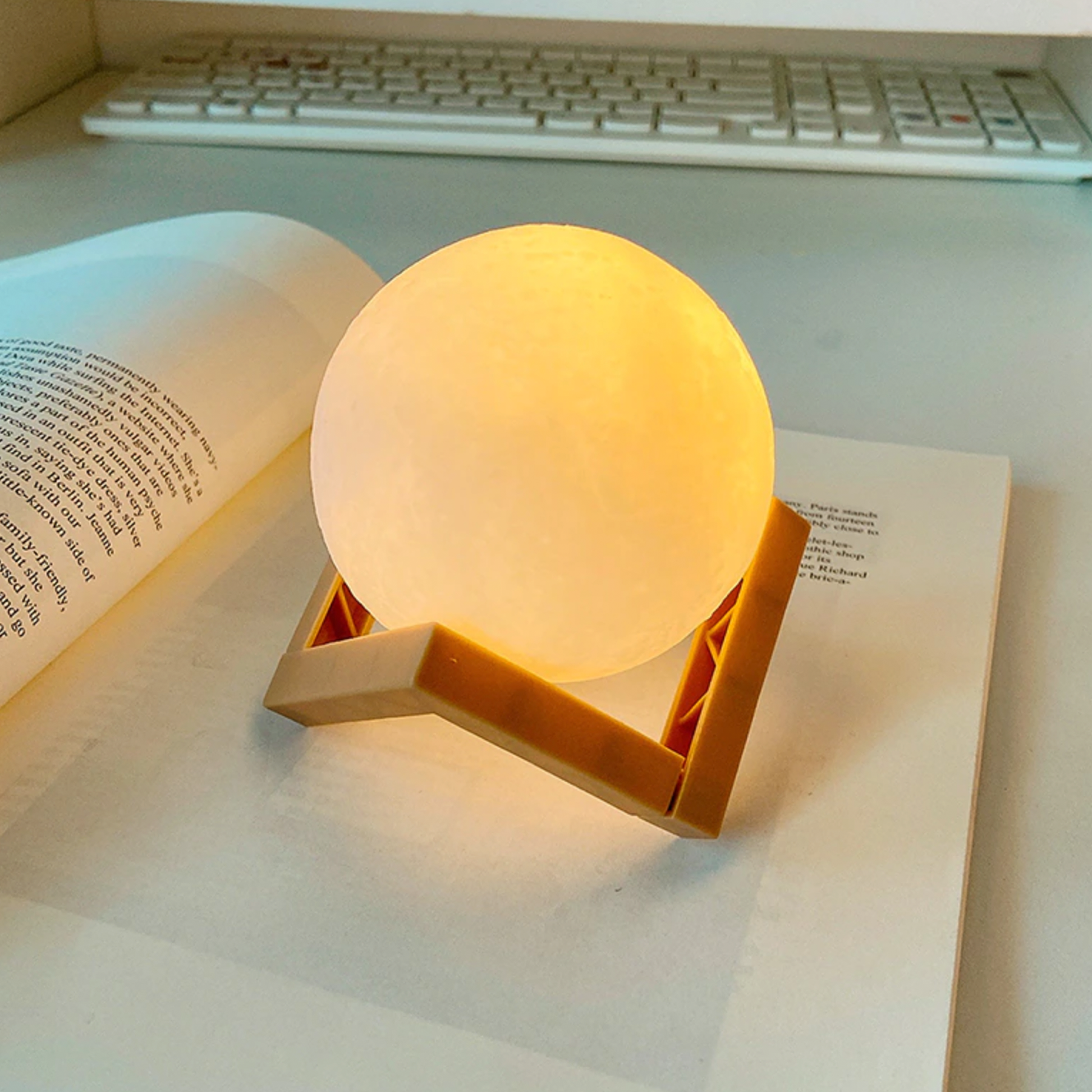 Colour Change Remote Control Portable Moon Lamp - 16 Colours - Jasmine and Jade Interiors