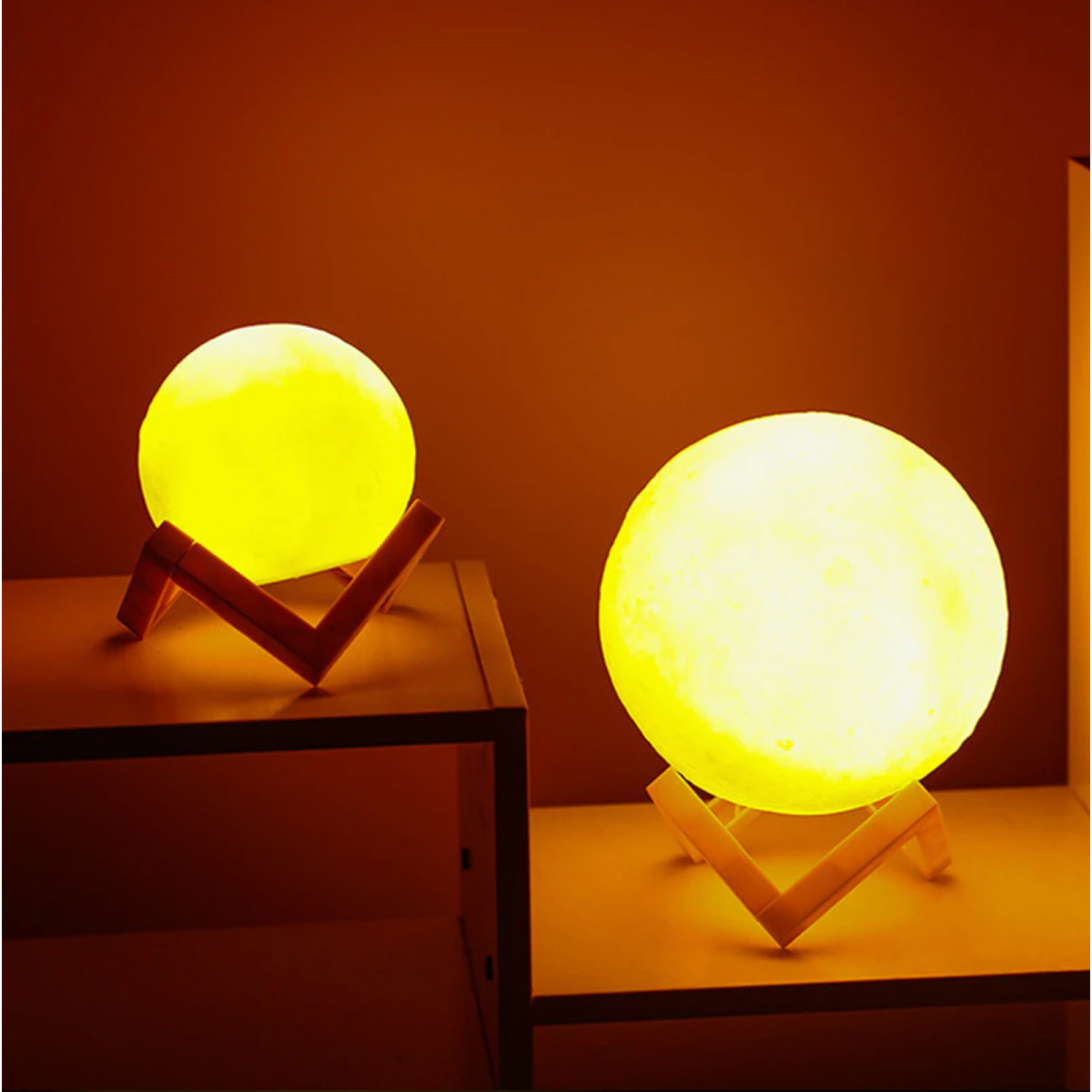 Colour Change Remote Control Portable Moon Lamp - 16 Colours - Jasmine and Jade Interiors