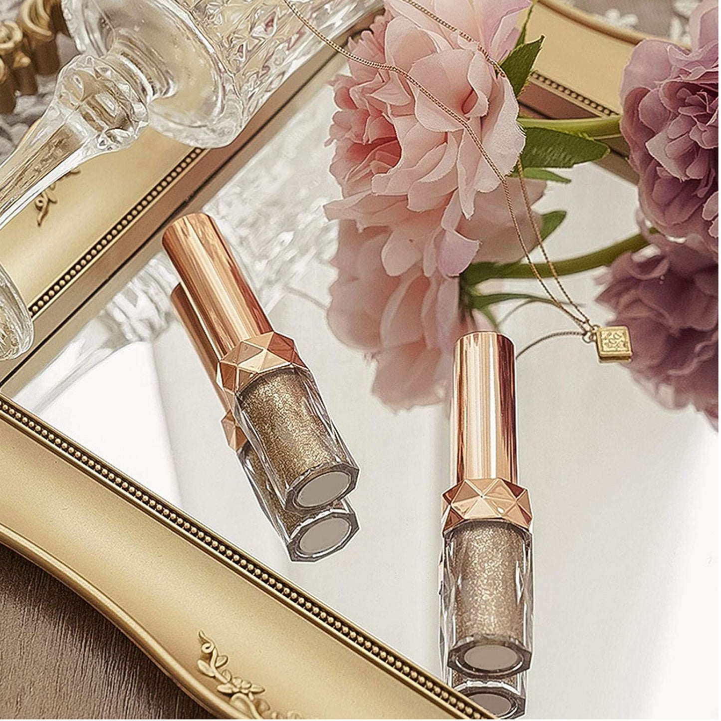 Golden Mirror Vanity Tray - 2 Sizes - Jasmine and Jade Interiors
