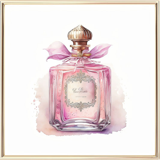 Pink Perfume Bottle Art Print