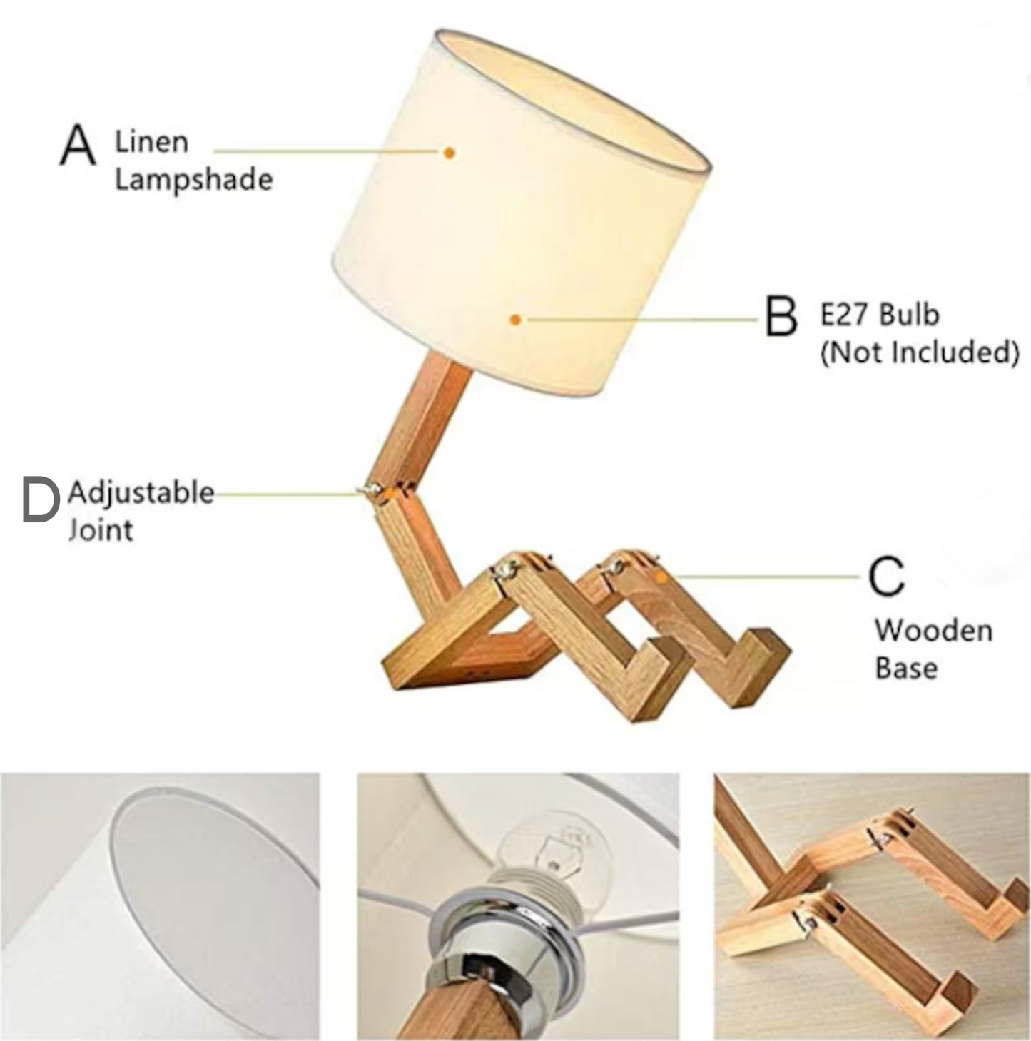 Robot Lamp - Book Holder - Jasmine and Jade Interiors