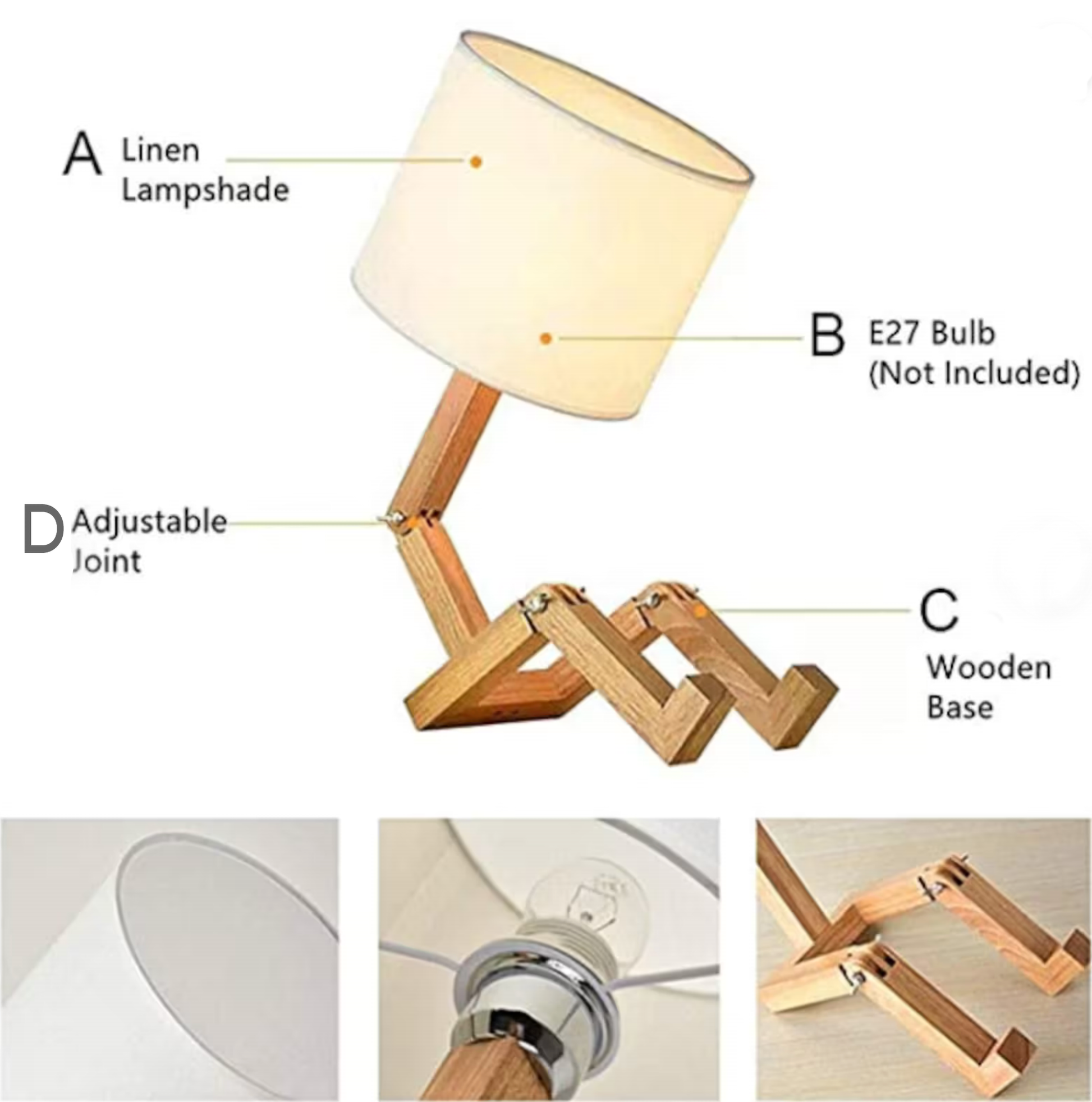 Robot Lamp - Book Holder - Jasmine and Jade Interiors