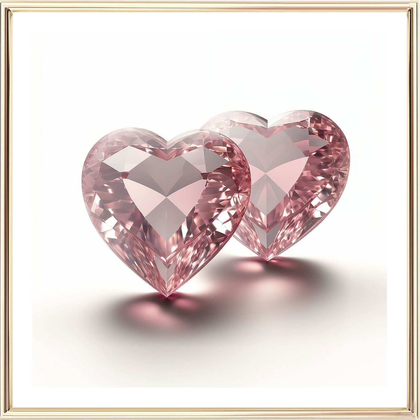 Pink Hearts Art Print