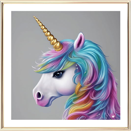 Rainbow Unicorn konsttryck