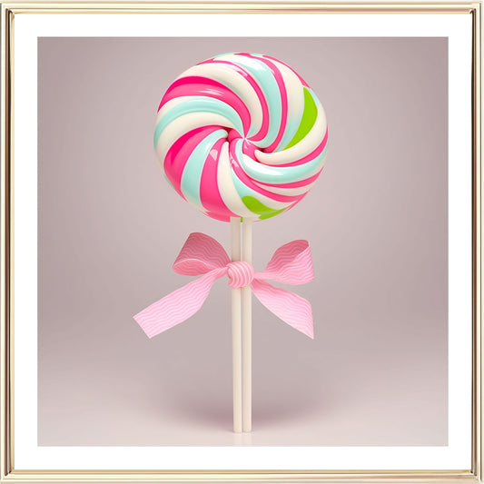 Stripey Lollipop Art Print