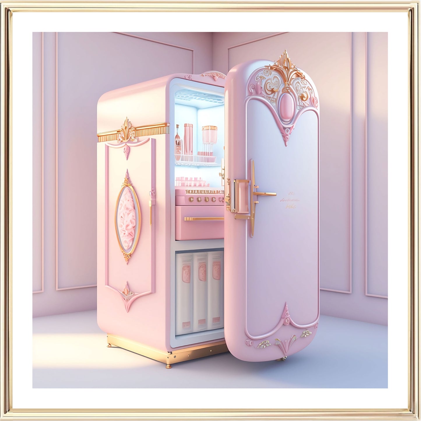 Pastel Refrigerator Art Print