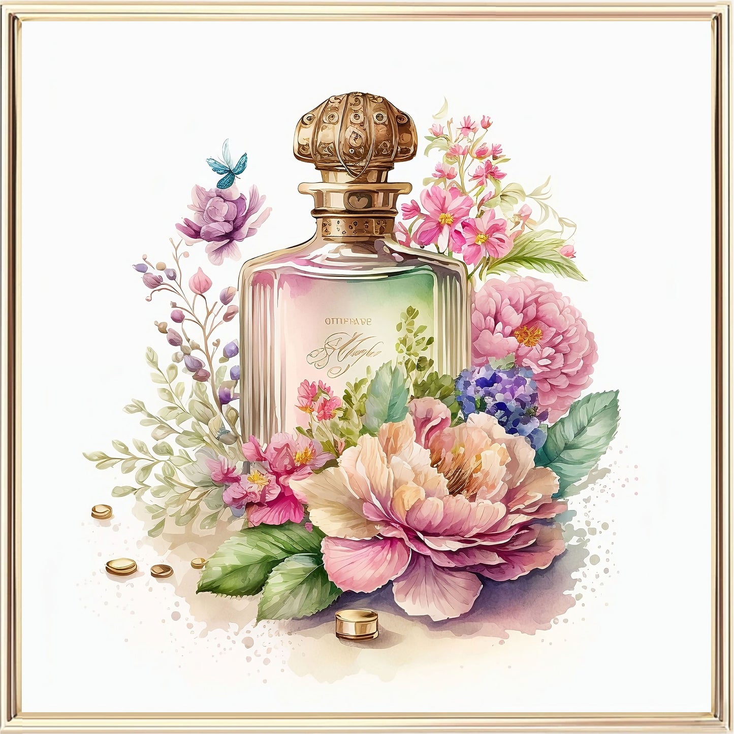 Floral perfume Art Print
