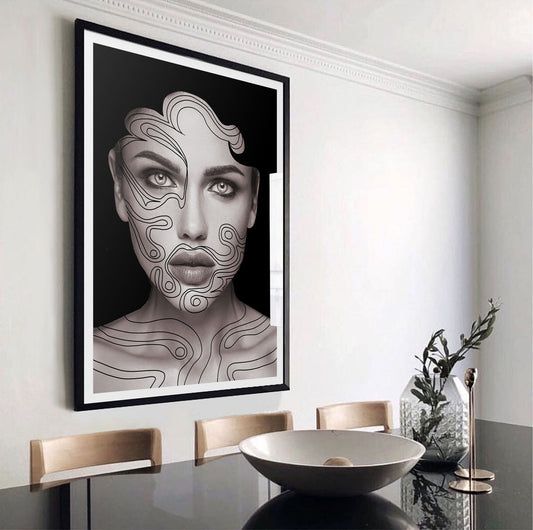 Swirl Girl Art Print - Jasmine and Jade Interiors