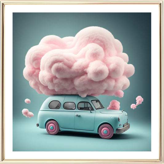 Cotton Candy Van Art Print