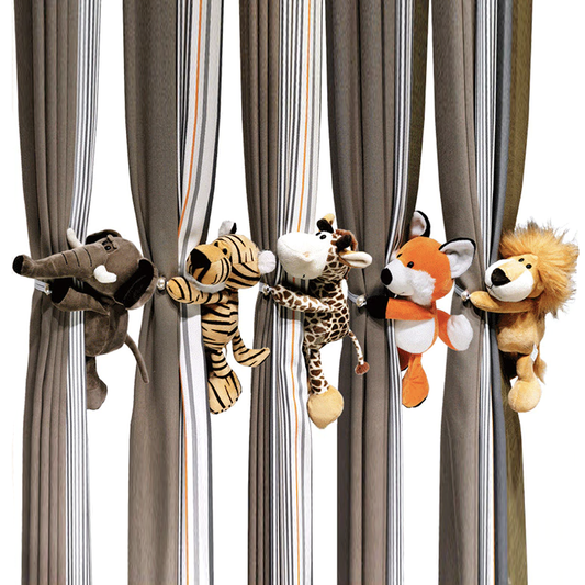 Plush Animal Curtain Tiebacks (Pair) - 8 Styles
