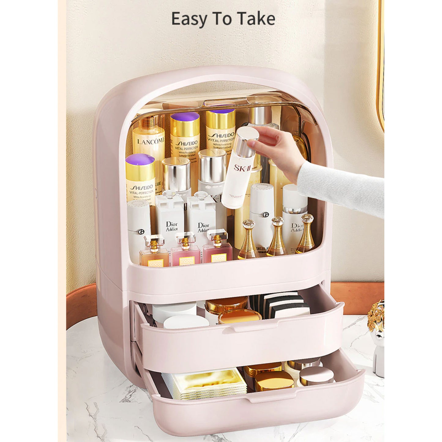 Lola  Portable Makeup/ Perfume Beauty Organiser - 2 Colours - Jasmine and Jade Interiors