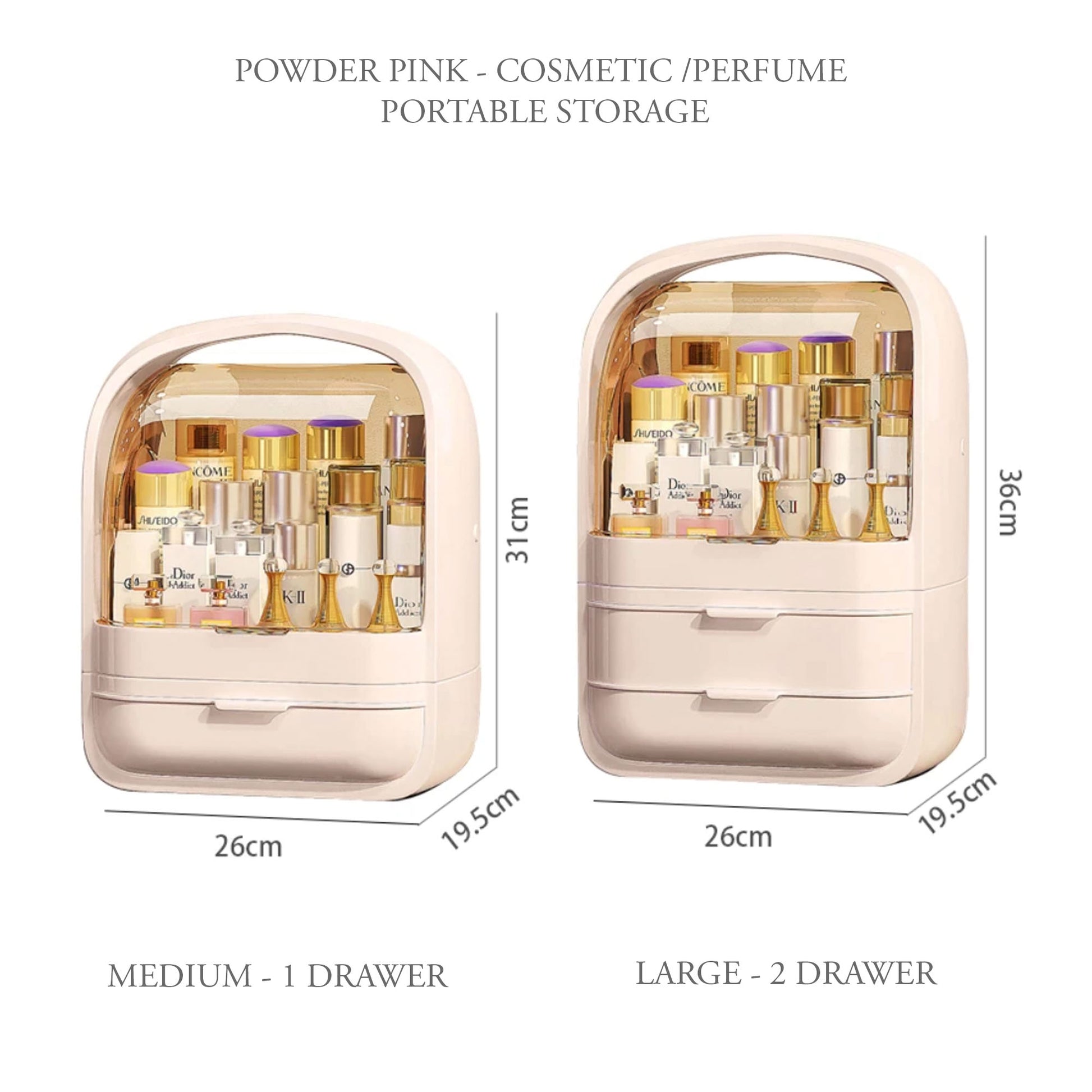 Lola  Portable Makeup/ Perfume Beauty Organiser - 2 Colours - Jasmine and Jade Interiors