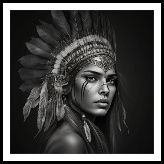'Fierce' Arte Murale Apache Indiana Stampa