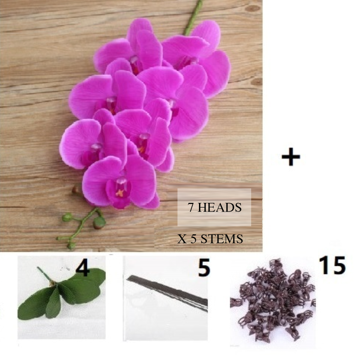 High Grade, Realistic Artificial Orchid Set