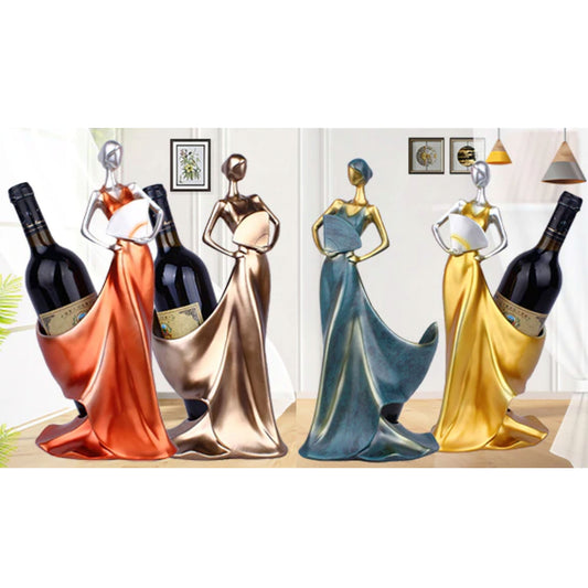 Luxury Lady Wine Bottle Holder - 4 Colours - Jasmine and Jade Interiors
