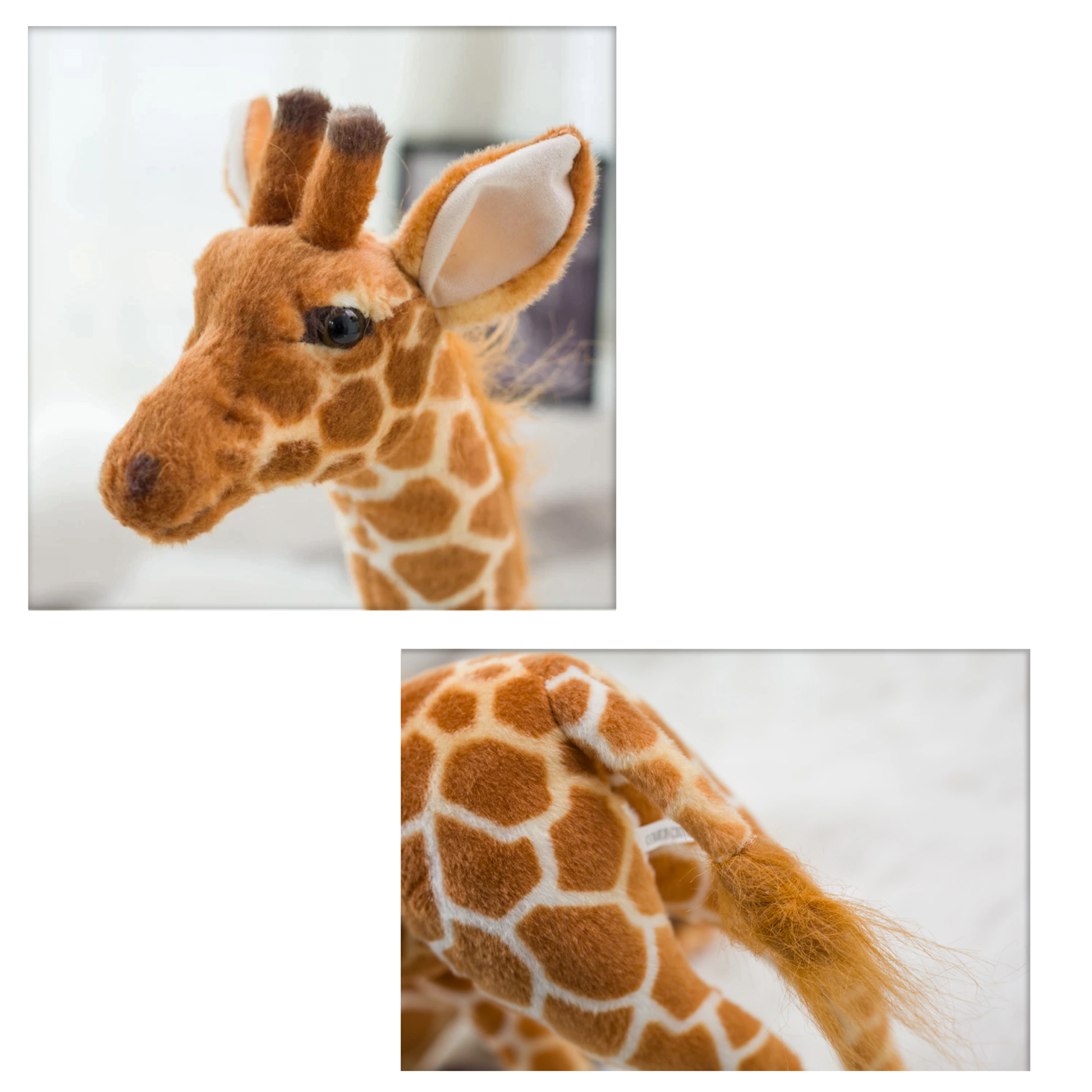 Realistic Giant Plush Toy Giraffe - Jasmine and Jade Interiors