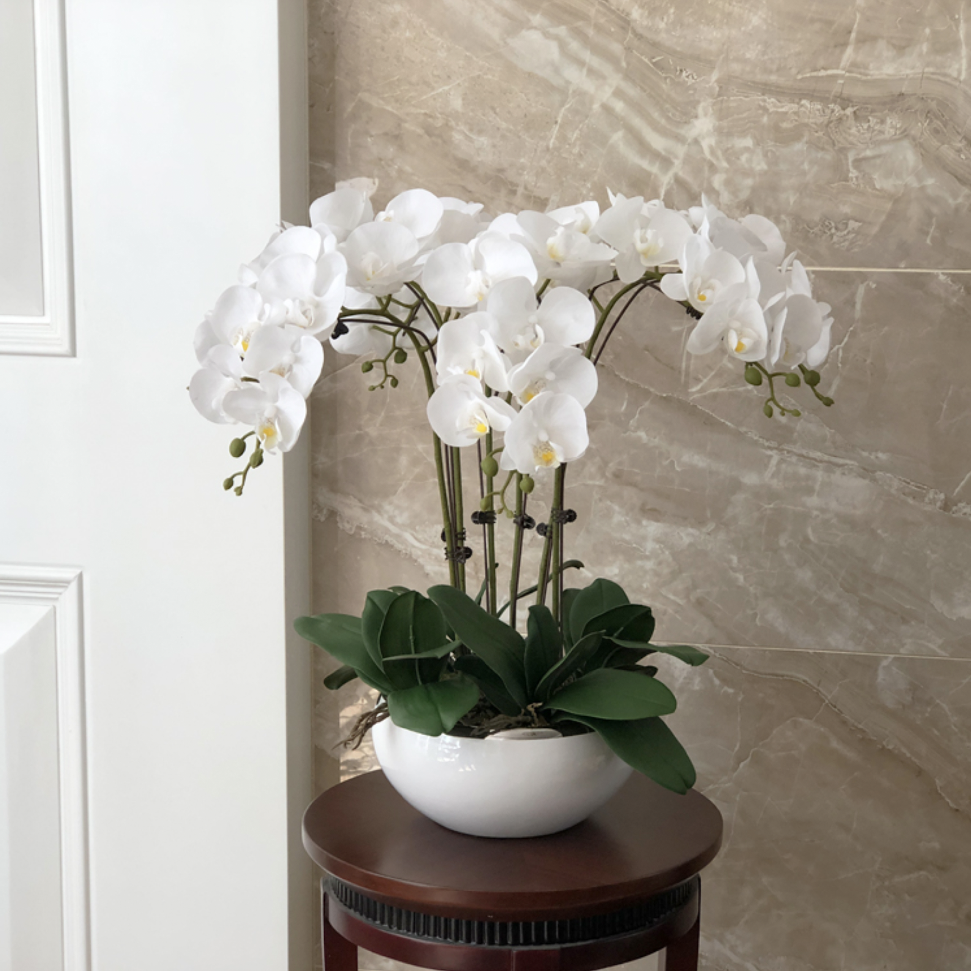 High Grade, Realistic Artificial Orchid Set - Jasmine and Jade Interiors