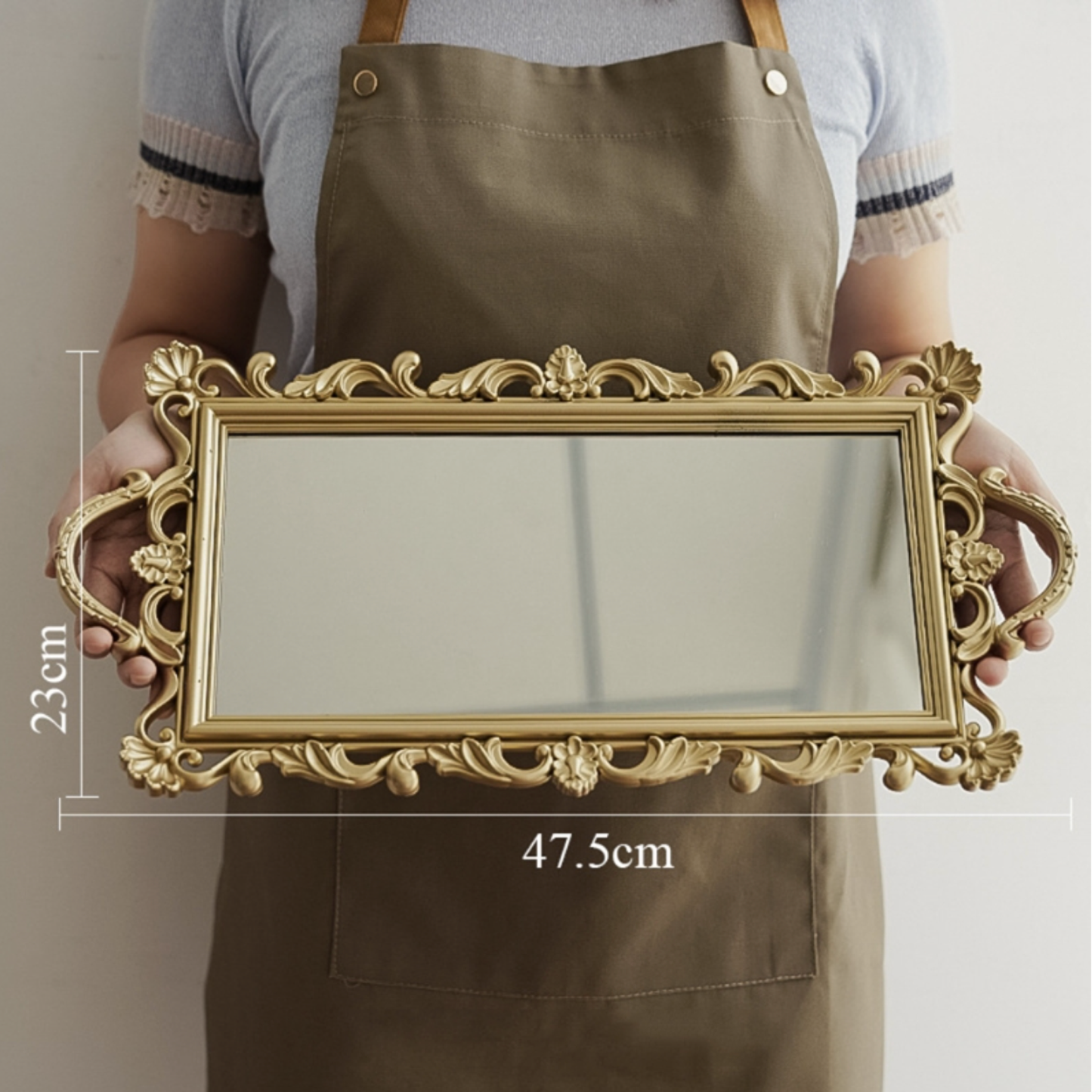 Golden Mirror Vanity Tray - 2 Sizes - Jasmine and Jade Interiors