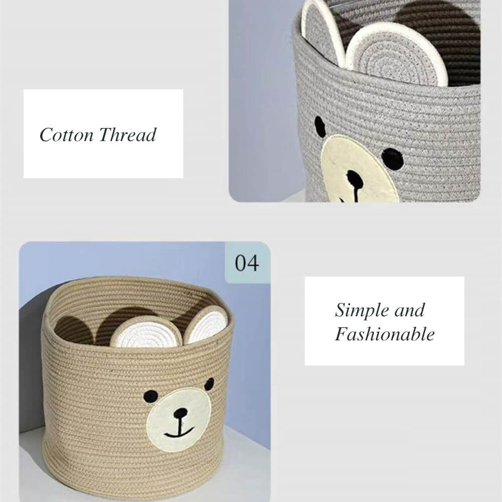 Cute Teddy Bear Storage Baskets