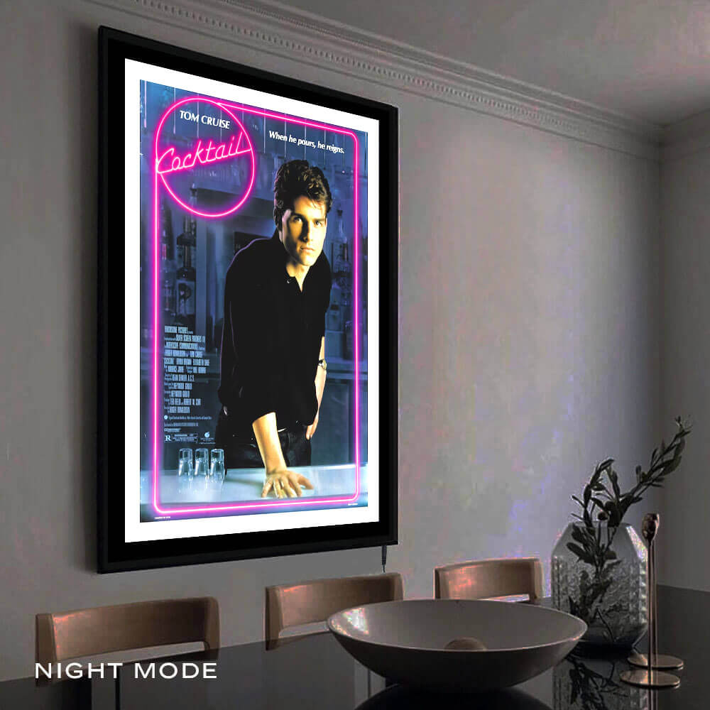 Koktél - Tom Cruise LED-film keretes mű