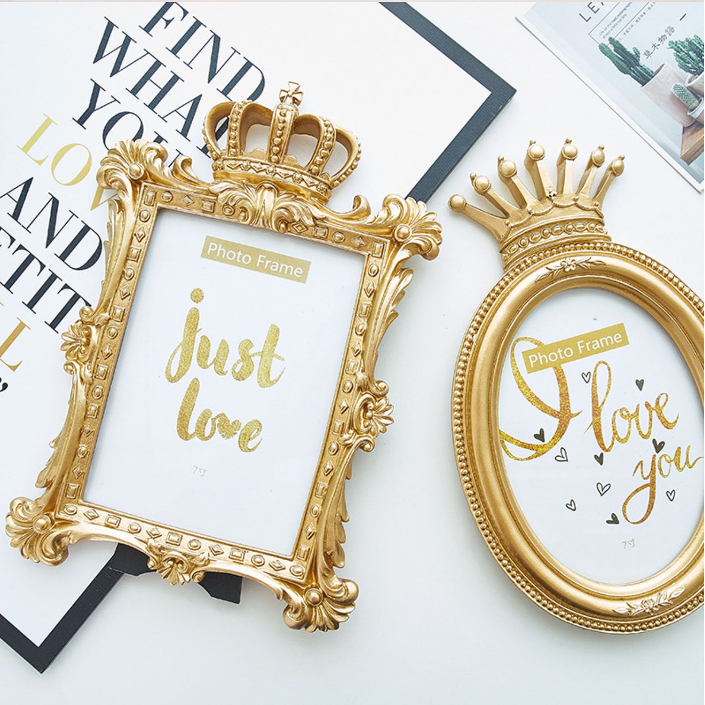 Princess Crown Gold Photo Frames - Jasmine and Jade Interiors