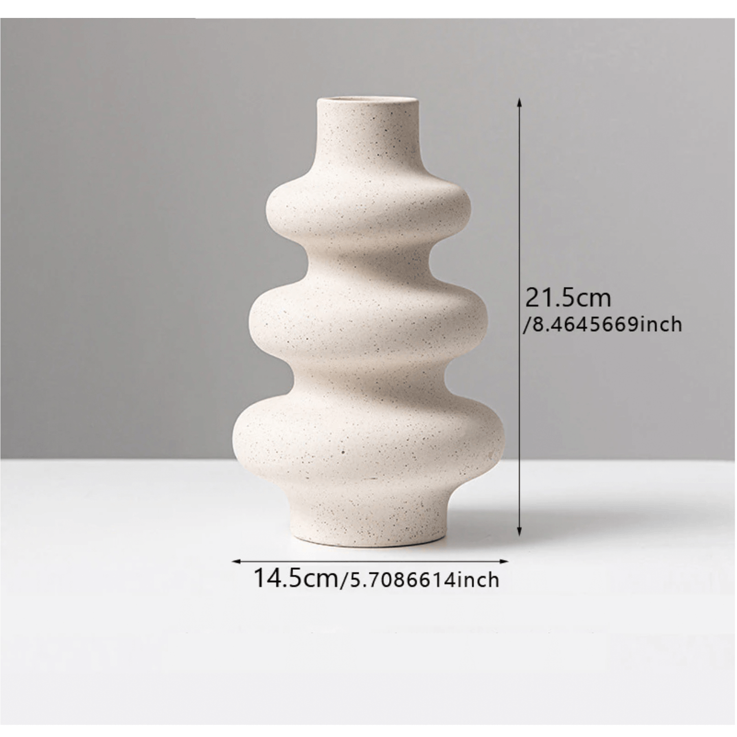 Boho beige vase. Suitable for pampas grass, dried or fresh flowers.