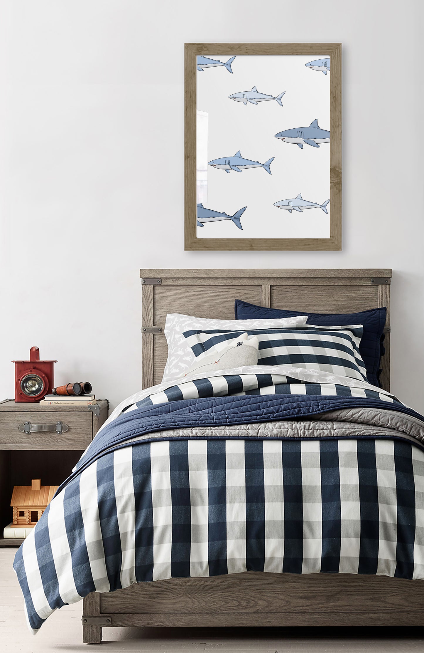 Shark Shoal Art Print - Jasmine and Jade Interiors