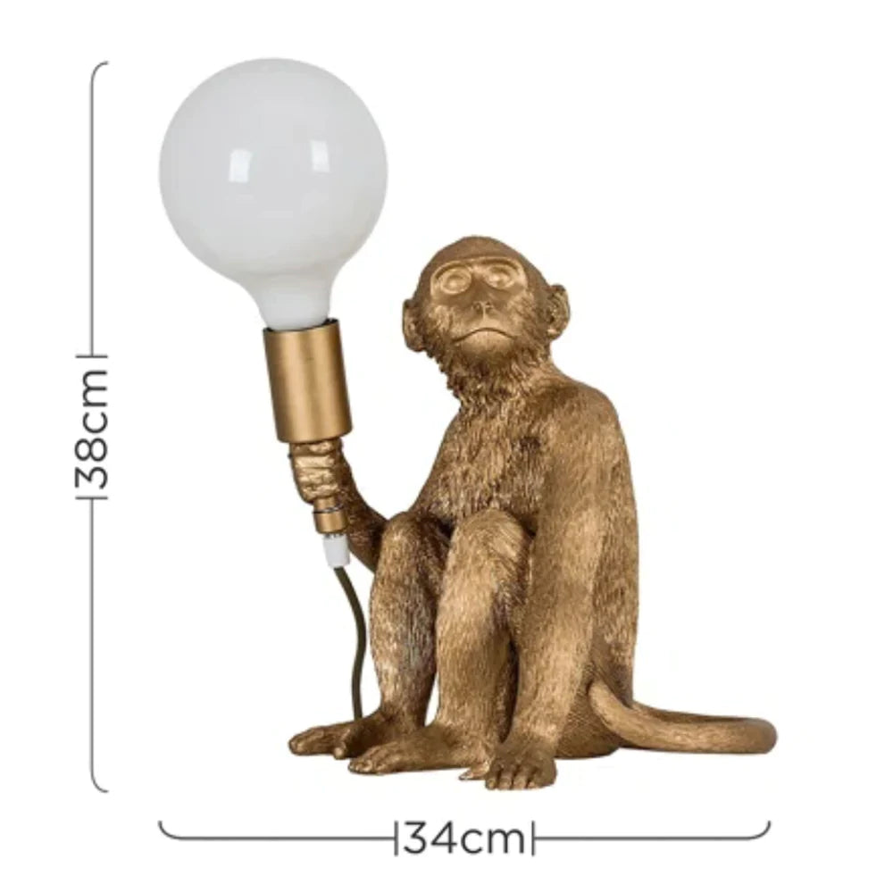 Cheeky Monkey Gold Bordslampa