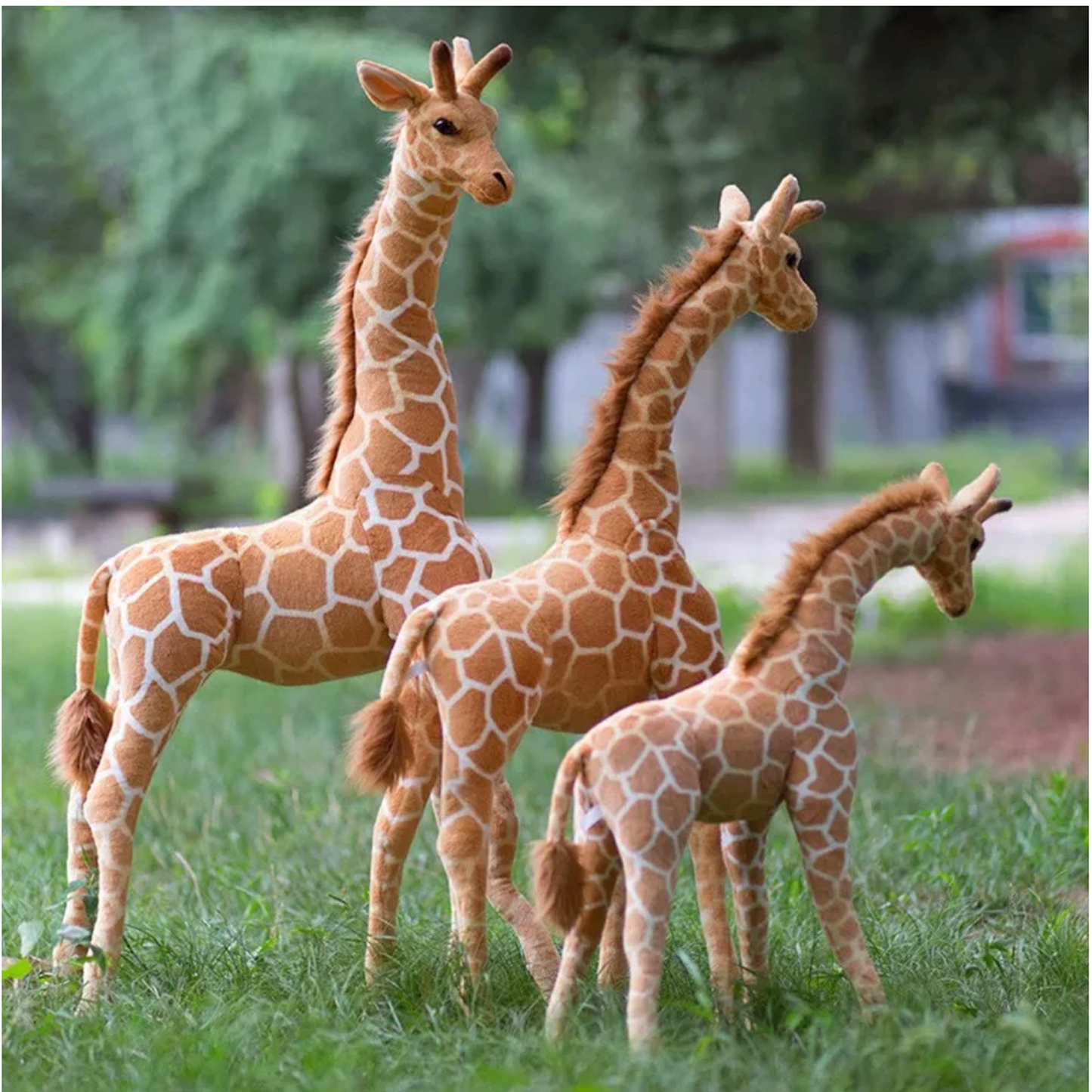 Realistic Giant Plush Toy Giraffe - Jasmine and Jade Interiors
