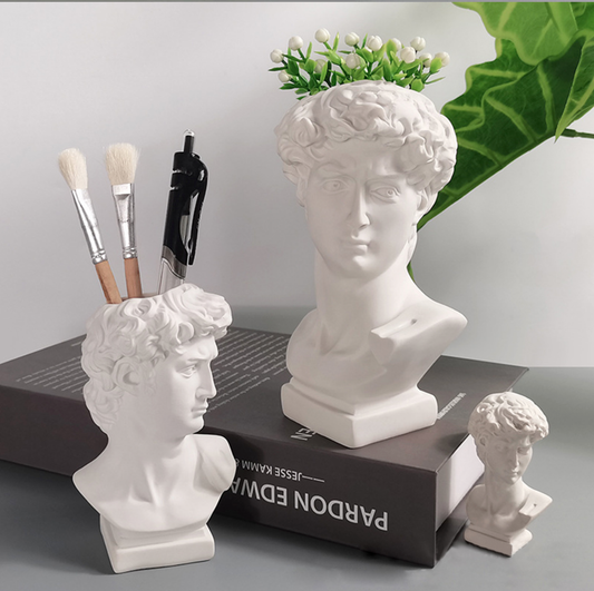 Greek David Sculpture/Vase - Jasmine and Jade Interiors