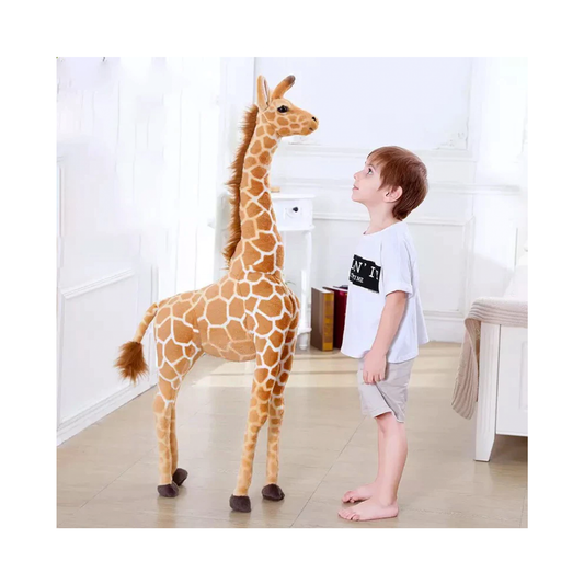 Realistic Giant Plush Toy Giraffe - Jasmine and Jade Interiors