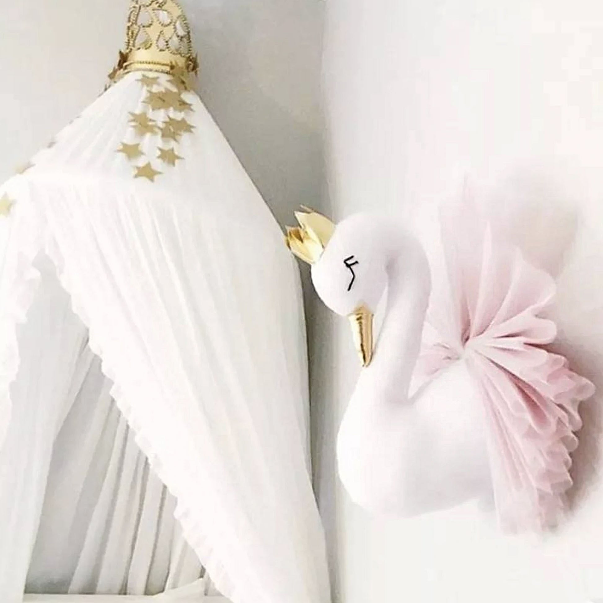 Girls Bedroom wall decor, Wall swan decoration