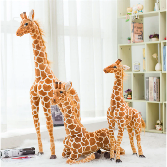 Realistic Giant Plush Toy Giraffe - Jasmine and Jade Interiors