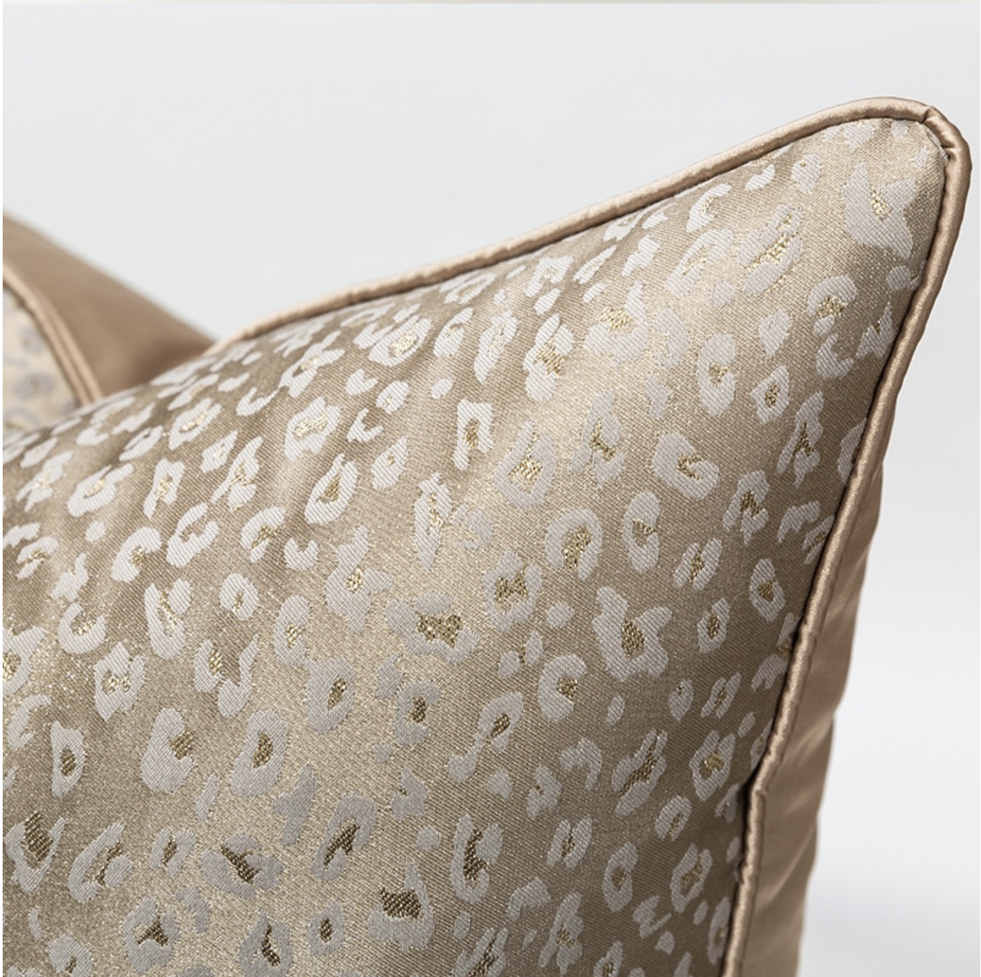 Luxury Gold Leopard Cushion - 45 x 45cm or 50 x 50cm - Jasmine and Jade Interiors