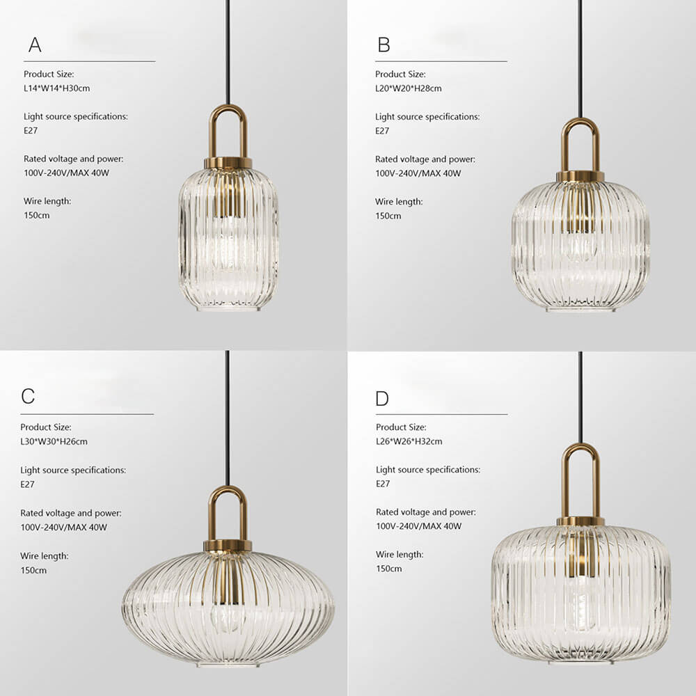 Lumiere Clear Glass Pendant Lights