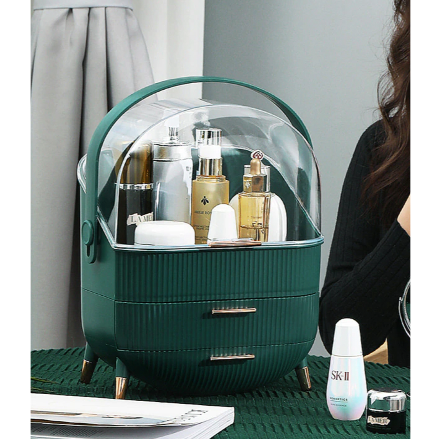 Nordic Portable Makeup/ Perfume Beauty Organiser - 2 Colours - Jasmine and Jade Interiors
