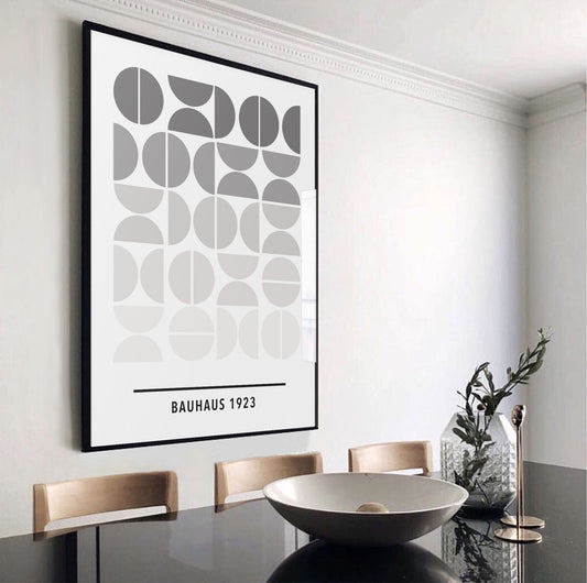 Grey Bauhaus Art Print - Jasmine and Jade Interiors