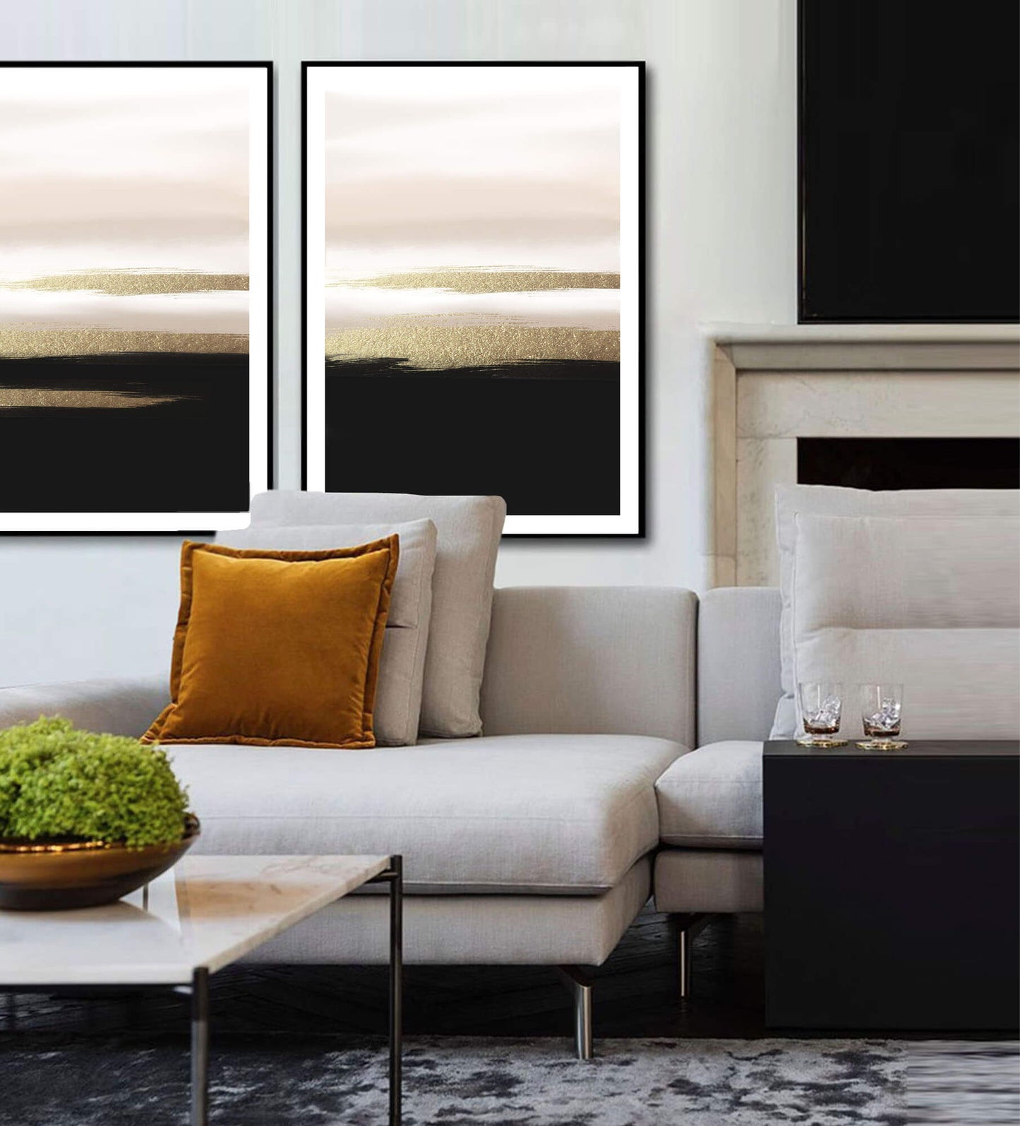 Gold Horizon (A) Art Print