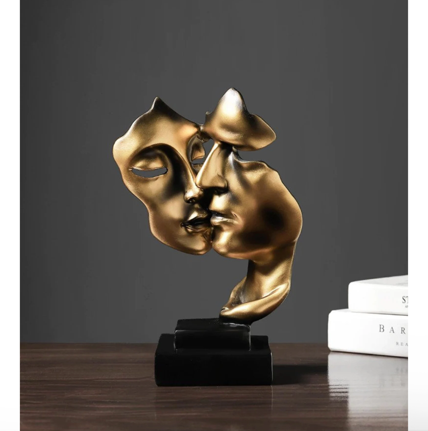 Lovers Kiss Gold Sculpture - Jasmine and Jade Interiors