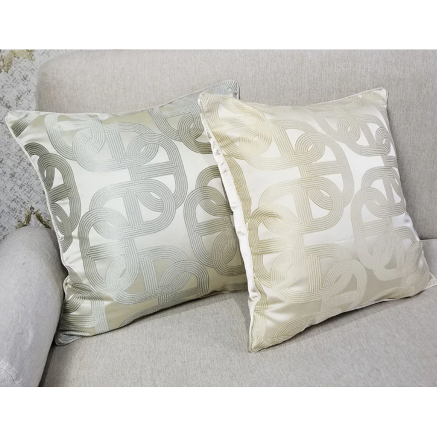 Luxury Geometric Cushions - 3 Colours - 45 x 45cm - Jasmine and Jade Interiors