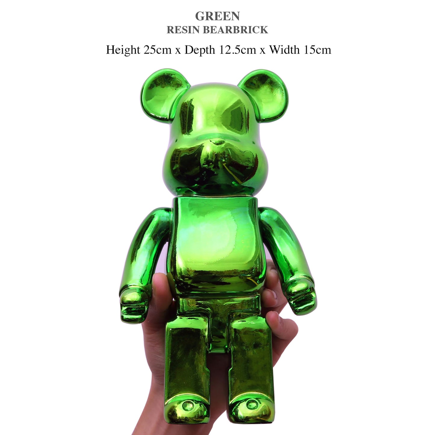 Bearbricks metallic kids ornament, teddy bear. Available in Silver and gold. More colours
