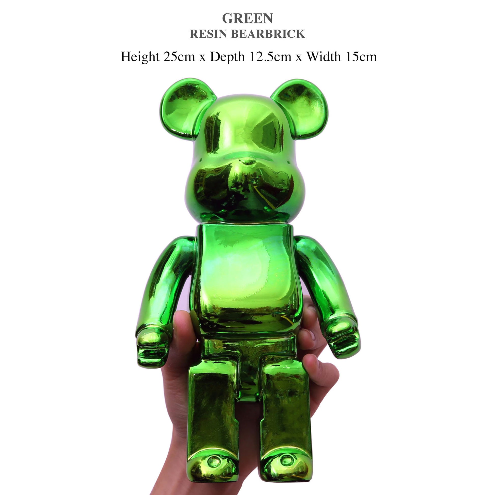 Bearbricks metallic kids ornament, teddy bear. Available in Silver and gold. More colours
