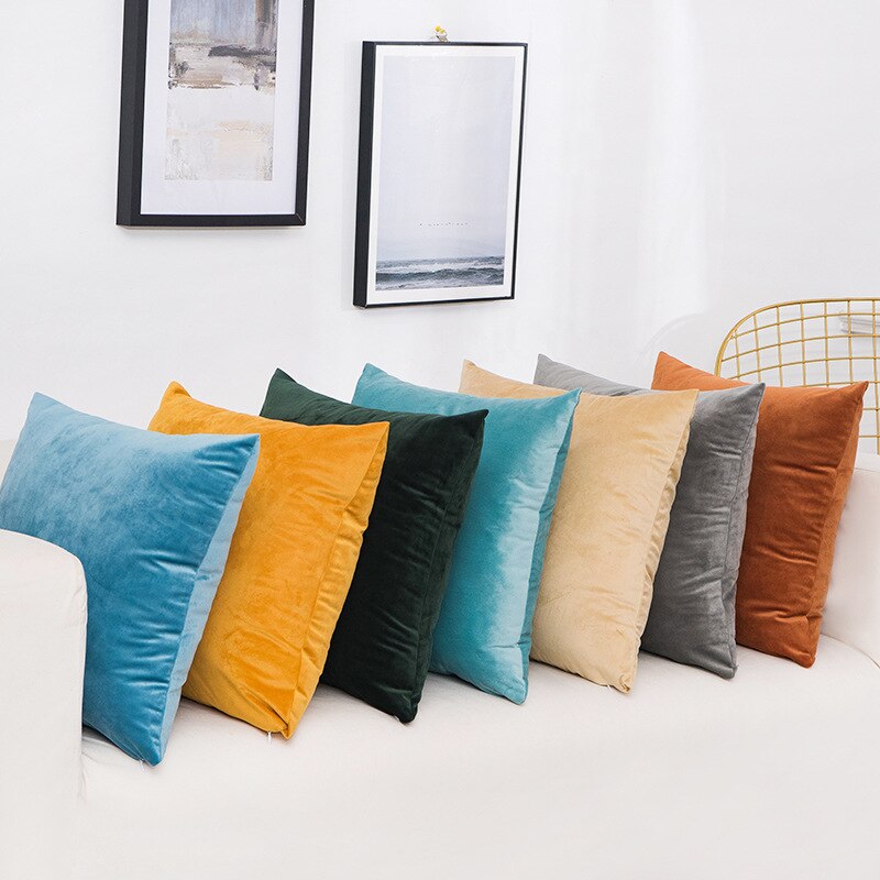 Luxe Velvet Cushions  - Light Beige - 18 Colours - Jasmine and Jade Interiors