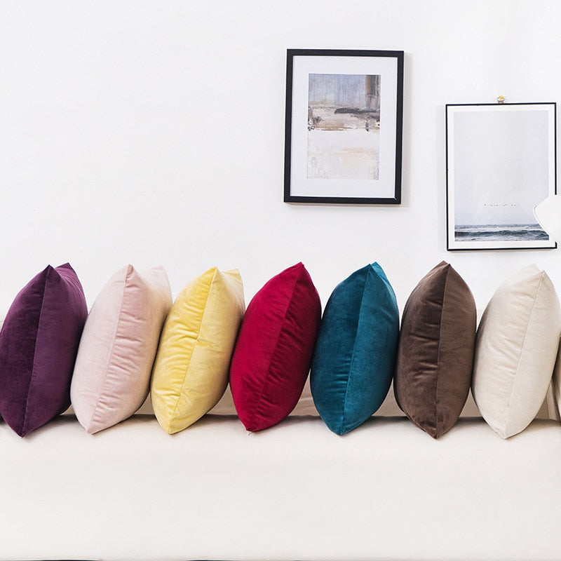 Luxe Velvet Cushions  - Light Beige - 18 Colours - Jasmine and Jade Interiors