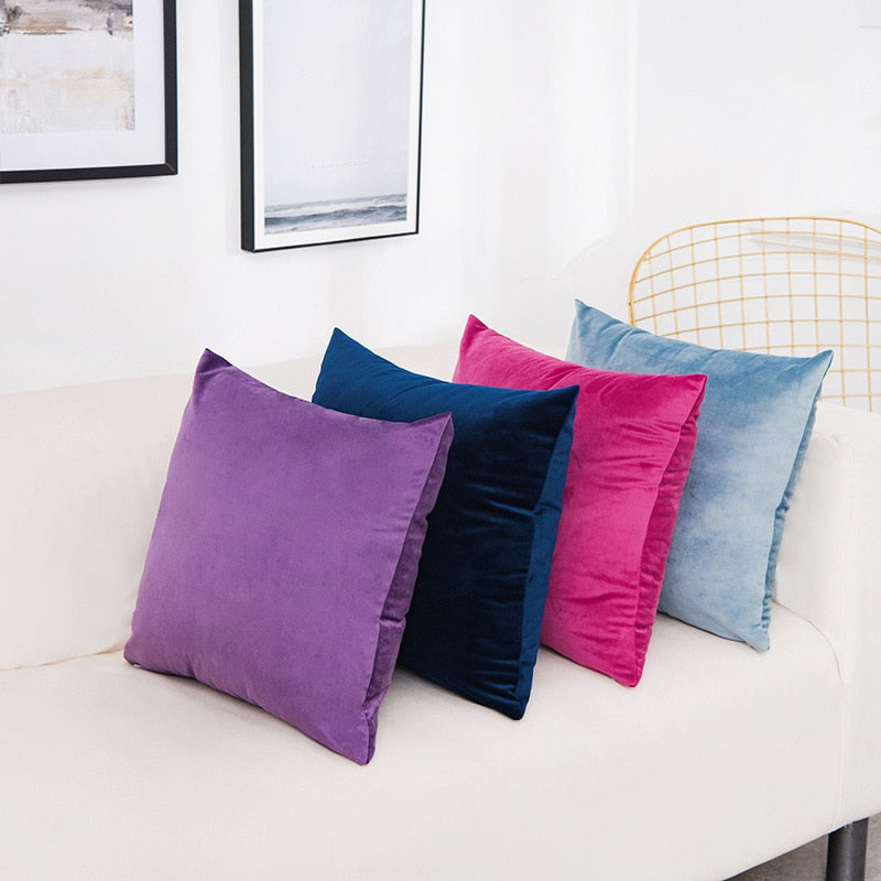 Luxe Velvet Cushions  - Light Beige - 18 Colours - Jasmine and Jade Interiors